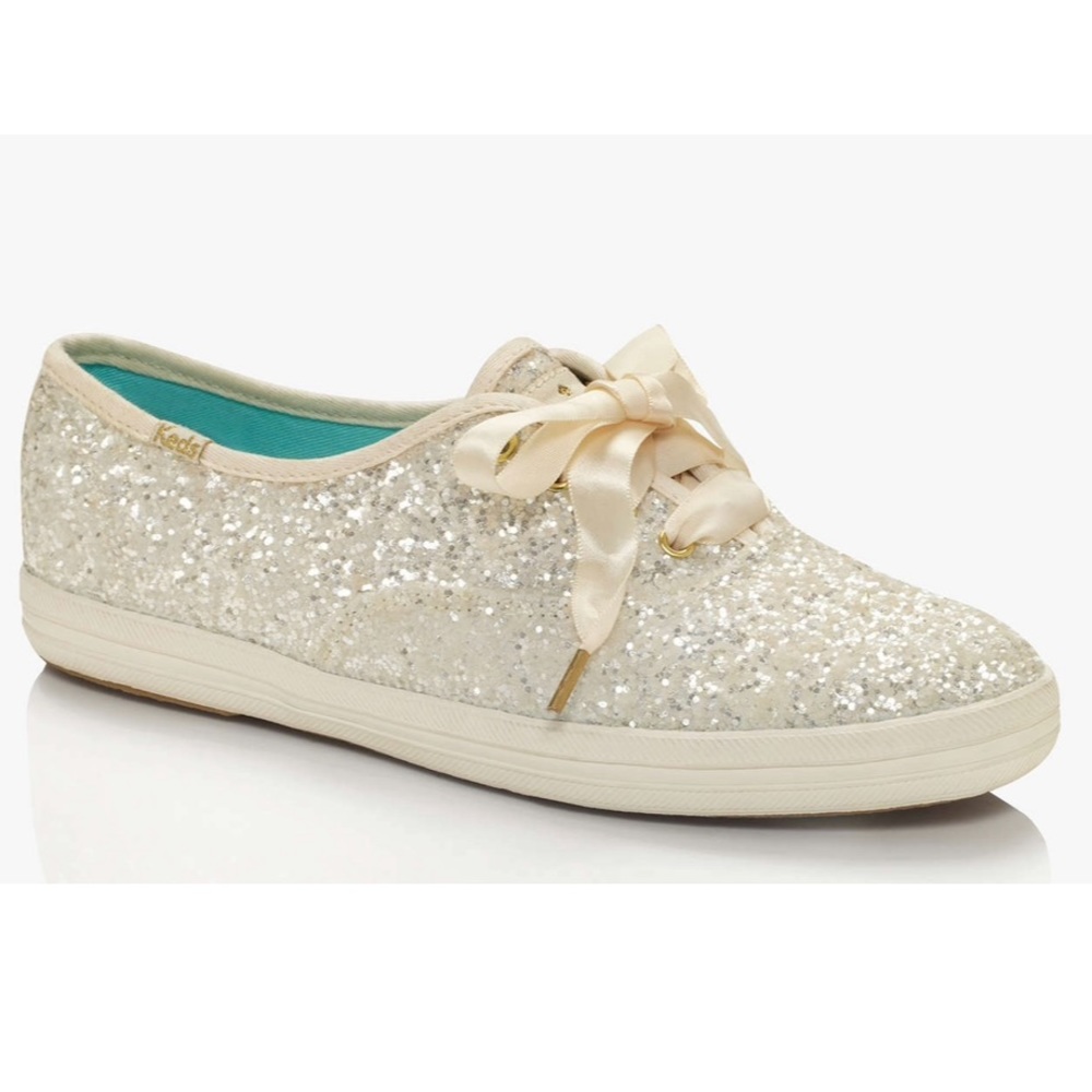 Keds X Kate Spade Women’s 9.5 Glitter Sparkle Shoes Sneakers Bridal
